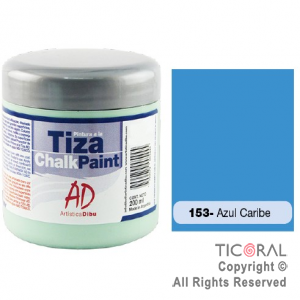 PINTURA TIZA AD 153 AZUL CARIBE 200ML X 3 UNIDADES